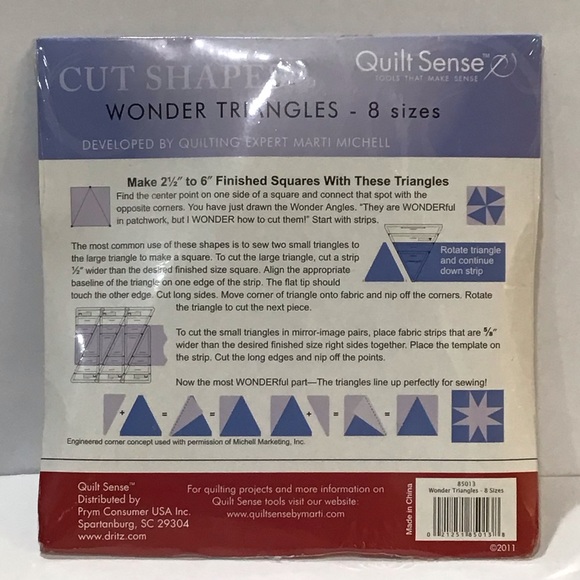 Bundle! NWT Two Wonder Triangles, Deluxe Corner Trimmer hand piecing aid - Picture 6 of 7